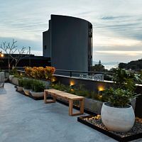 Contemporary bench Fusioneucalyptuswithout backrestwithout armrests