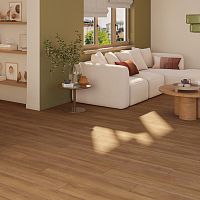 Oak laminate flooring EASY LINE walnuthardwoodHDF