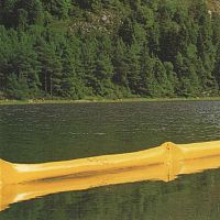 Pollution control boom floatingriver
