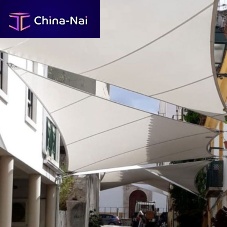 Metal frame tensile structure STREETS IN ABRANTESfor entrance canopyfor shelterwith PVC membrane