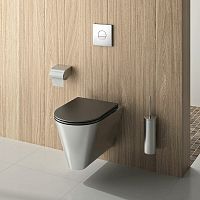 Stainless steel toilet brush BE-LINE® plasticwall-mountedpolished