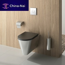 Stainless steel toilet brush BE-LINE® plasticwall-mountedpolished