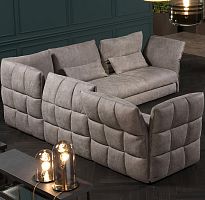 Modular sofa EVA DUEcontemporaryleather3-seater