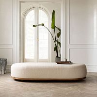 Contemporary ottoman CASK XLfabricrattanround