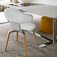 Contemporary chair Iuta '14indoorfabricleather