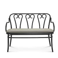 Traditional upholstered bench 6653fabricleathermetal base