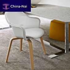 Contemporary chair Iuta '14indoorfabricleather