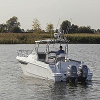 Outboard cabin cruiser 770 twin-engineopensport-fishing