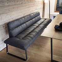 Contemporary upholstered bench For Usfabricleathersteel base