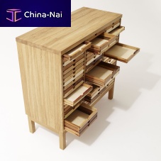 Contemporary chiffonier SIXTEMATIC oakwalnutash