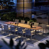 Contemporary dining chair NINIXoutdoorBatyline®stainless steel base