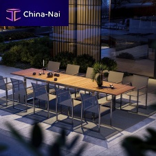 Contemporary dining chair NINIXoutdoorBatyline®stainless steel base