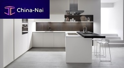 Contemporary kitchen BLANCO FNIX OLMO TABACOglassstainless steelsteel