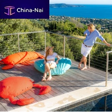 Original design bean bag XL SEASHELL fabricwith washable removable coverblue