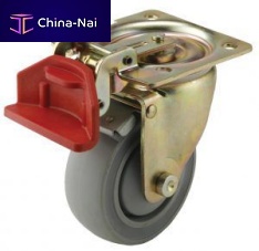 Wheel with brake ETrubberfixed