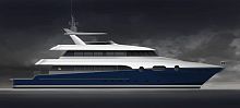 Catamaran super-yacht W 112cruisingflybridgeraised pilothouse