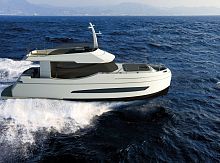 Inboard express cruiser GreeNaval 40hybridtwin-engineopen