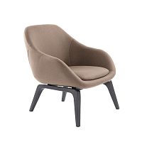 Contemporary armchair 6111 LOG10fabricbeechbrown