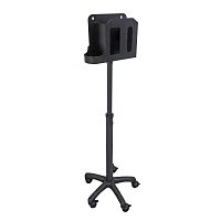 Hygiene station on casters 933RBwith hand sanitizer holderwith glove box
