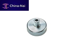 Flat pot holding magnet 500 Fe / 500 Co / 500 NdneodymiumSmCowith threaded insert