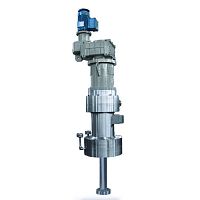 Mixer with magnetic drive turbinecontinuousfor liquids