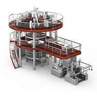 Blown film extrusion line MX7B-1200Q-Splastic film7-layerwith water cooling