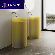 Free-standing washbasin Habe resinhigh-glosstransparent