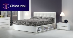 Double bed PONGO G ETHOScontemporarywith upholstered headboardwith storage compartment