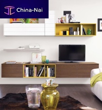 Contemporary TV wall unit ADELElacquered wood