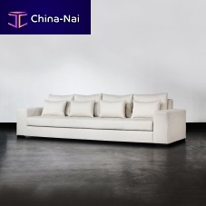 Contemporary sofa DELANOfabricleatherwhite