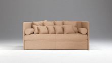 Traditional sofa MARYfabricbrown3-seater