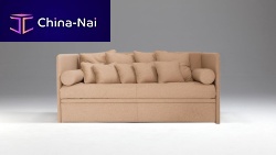 Traditional sofa MARYfabricbrown3-seater