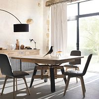 Contemporary table FACTORYwoodenrectangularsquare