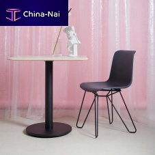 Contemporary bistro table MEYERashstainless steel baserectangular