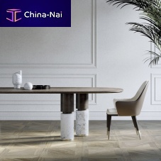 Contemporary chair Adeleindoorfabricwooden base