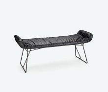 Contemporary bench LEYAleatherfabricupholstered
