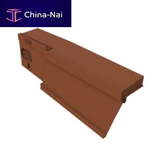 Edge roof tile ASHMORE DRY VERGEthermoplastic resinbrowngray