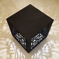 Original design pouf metalsquareilluminated