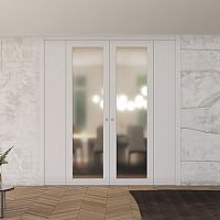 Interior door woodenglassfolding