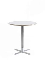 Contemporary pedestal table UNITmetaloakbeech