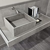 Countertop washbasin MISSISSIPPIstonewithout holewithout overflow