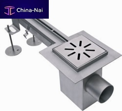 Drainage channel with central slot PC.110stainless steelfor swimming pool
