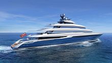 Cruising mega-yacht ATLASraised pilothouse6-cabinsteel