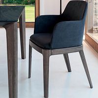 Contemporary chair MARGOTindoorsolid woodmetal base