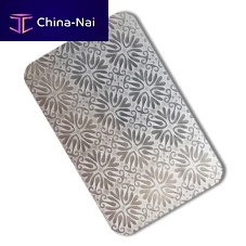 Embossed stainless steel sheet metal