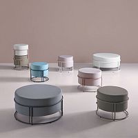 Contemporary pouf UPsteelpainted steelpolypropylene