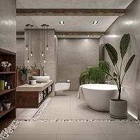 Quartz stone slab NOBLE CONCRETE GREYfor interiorcladdingbathroom