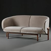 Contemporary sofa MELAfabric2-person