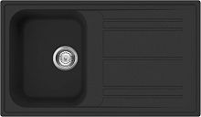 Single-bowl kitchen sink GLAME: SN5086with drainboardgraniteovermount