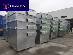Steel waste container industrial wasteopenrear-emptying